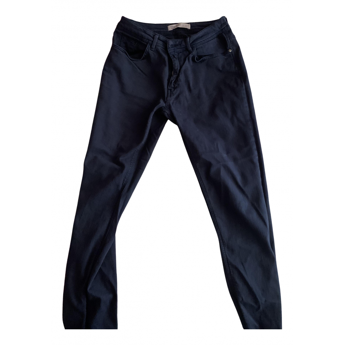 Straight pants Zara Blue size 40 IT in 